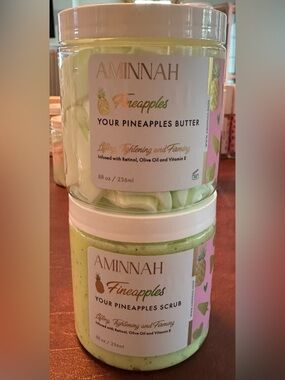 AMINNAH "Fineapples" Lifting, Tightening & Firming Pineapple Scrub & Body Butter